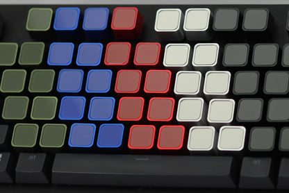 MONARCH Sapphire & Aluminum Keycap Set – Full Color Collection